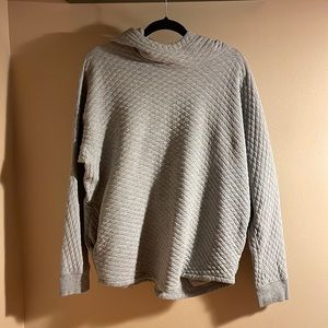 Burton Quilted Hoodie Size L Gray